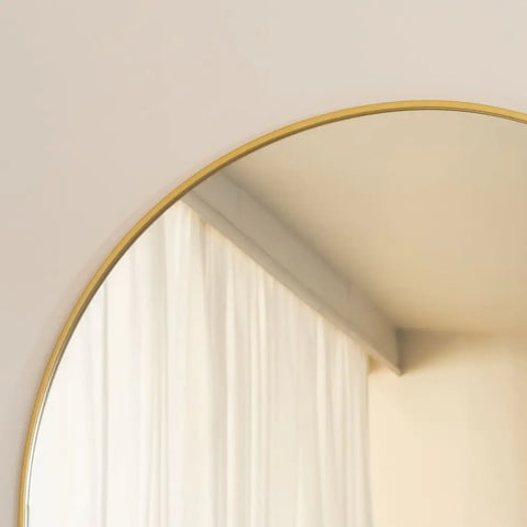 Akiko - Full Length Gold Metal Arched Mirror - 180cm x 105cm - Mirror