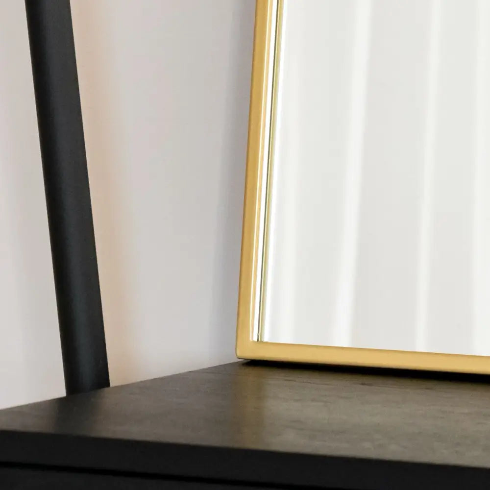 Akiko - Gold Metal Arched Mirror - 120cm x 95cm - Mirror