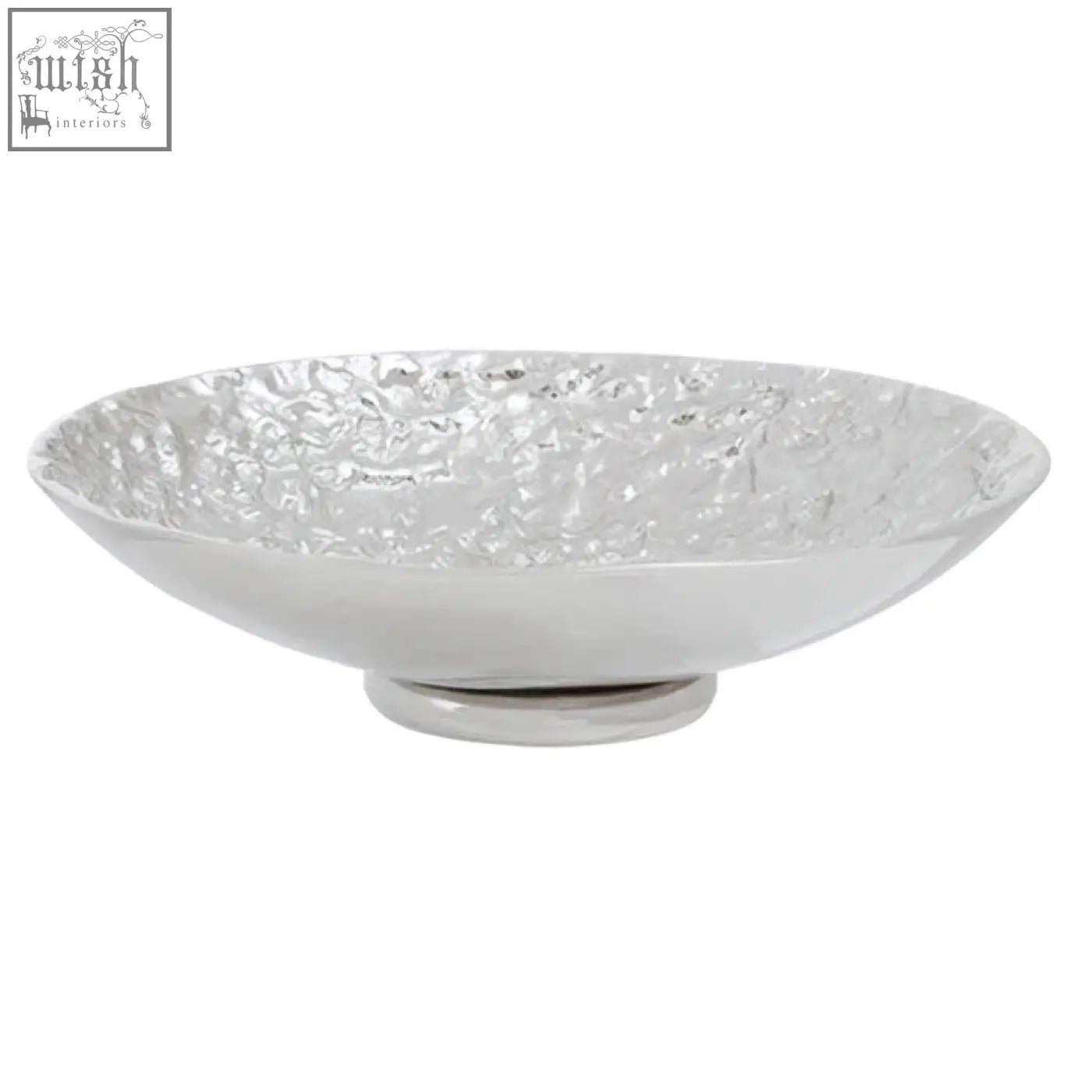 Akola silver textured decorative bowl with raised pattern and subtle sheen perfect for stylish home decor