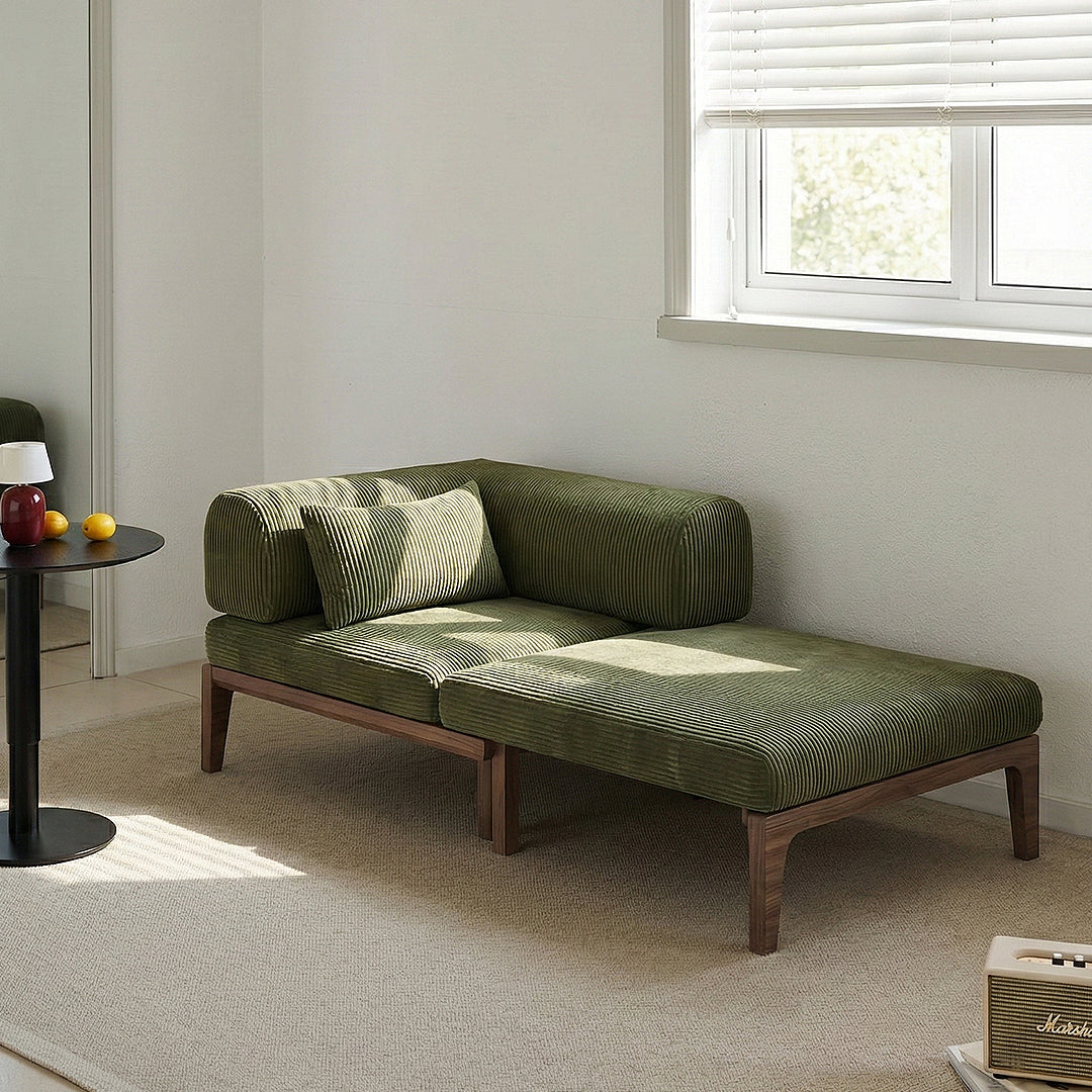 Al-Farsi Corner Sofa Bed, Single Sofa Chair, Corduroy