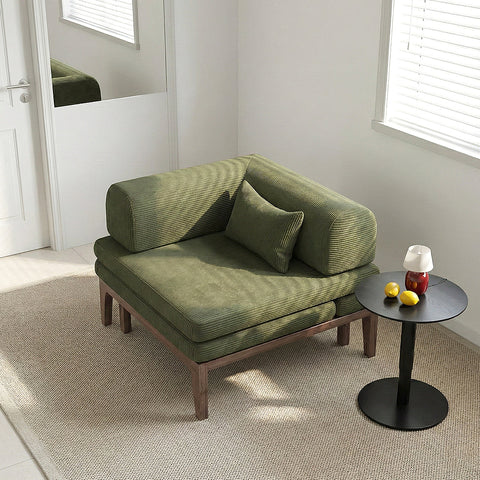 Al-Farsi Corner Sofa Bed, Single Sofa Chair, Corduroy