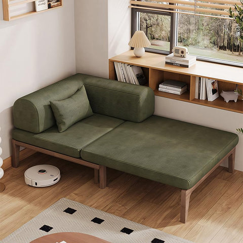 Al-Farsi Corner Sofa Bed, Single Sofa Chair, Corduroy