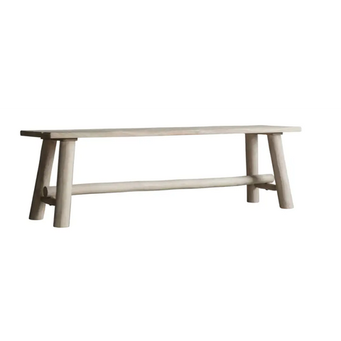 Alberta Wood Large Bench - bench stool