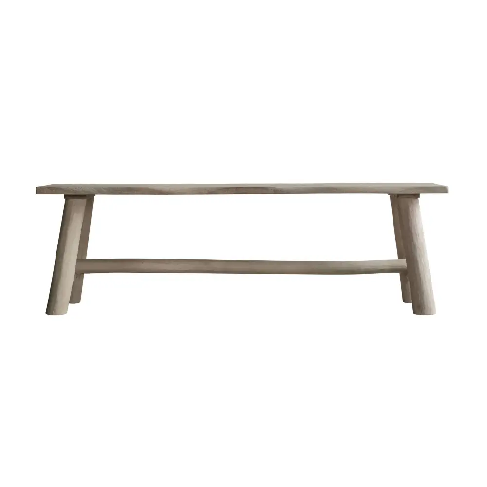 Alberta Wood Large Bench - bench stool