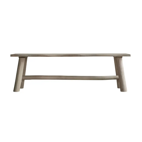 Alberta Wood Large Bench - bench stool