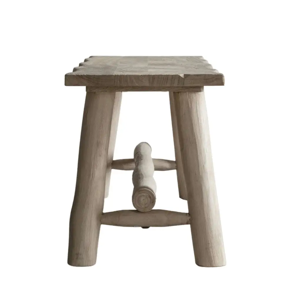 Alberta Wood Small Bench - bench stool