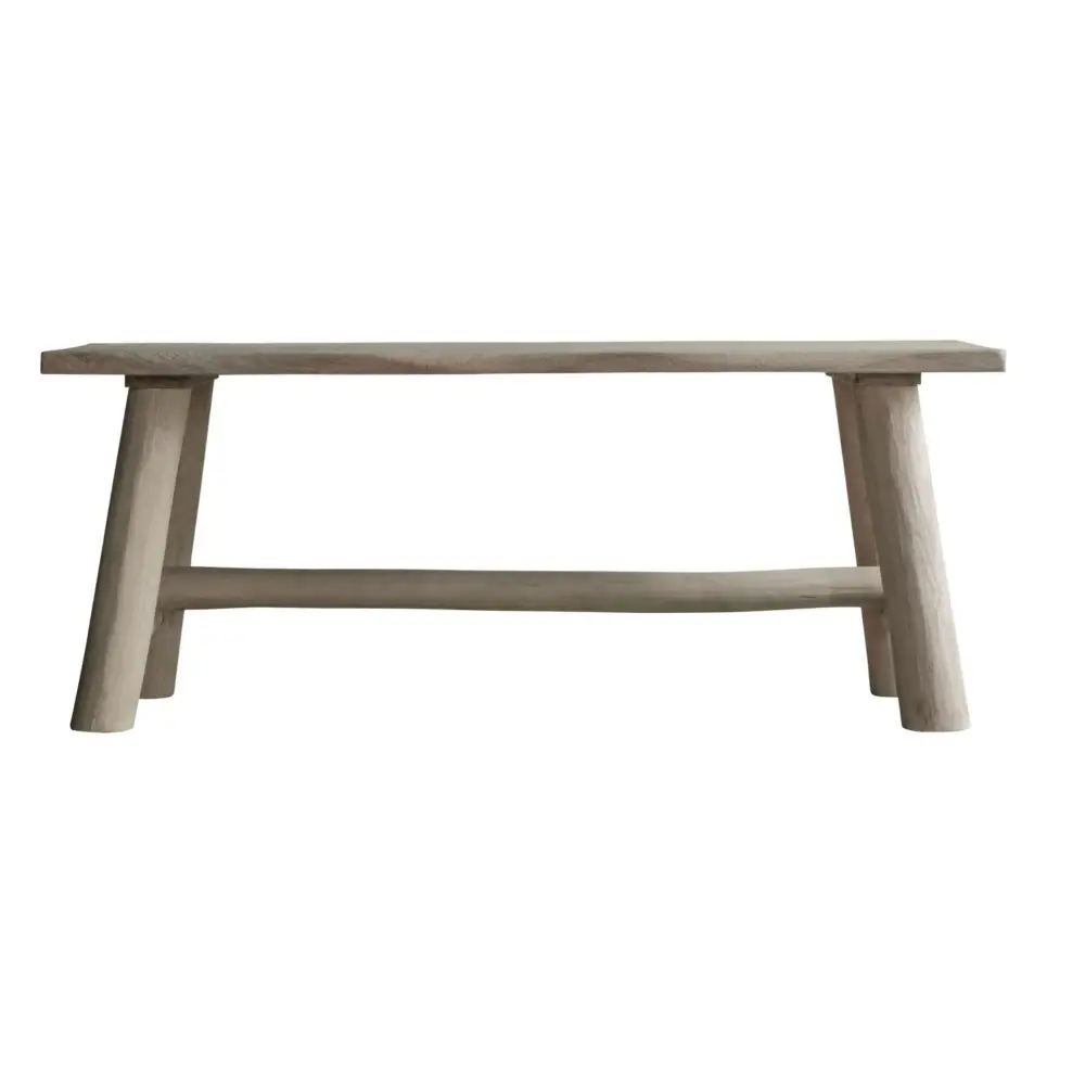 Alberta Wood Small Bench - bench stool