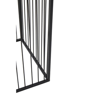 Black metal alden floor standing planter with vertical bars and sturdy frame perfect for floor standing use