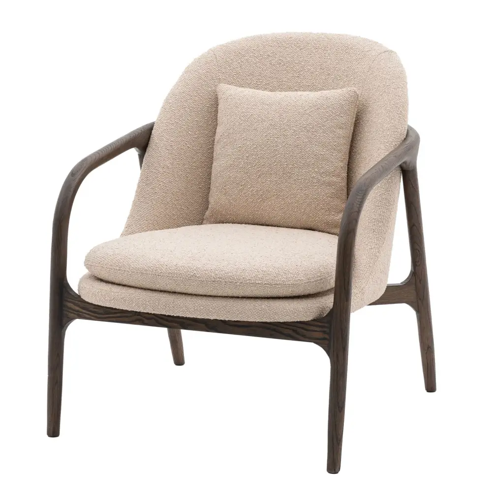 Alegra Arm Chair - Boucle - Taupe - Arm Chair