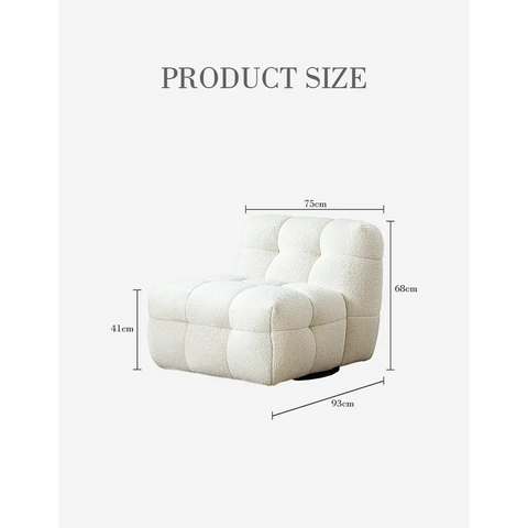 Aletheia Accent Armchair Lounge Chair White Boucle