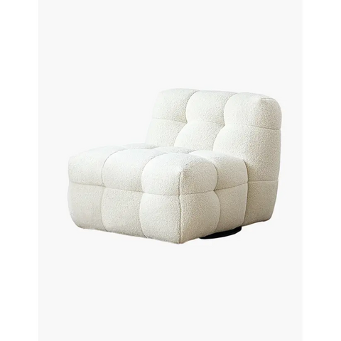 Aletheia Accent Armchair Lounge Chair White Boucle