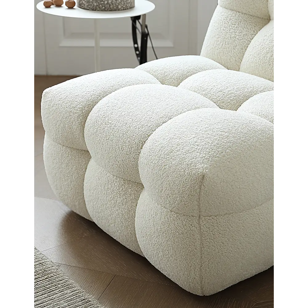 Aletheia Accent Armchair Lounge Chair White Boucle