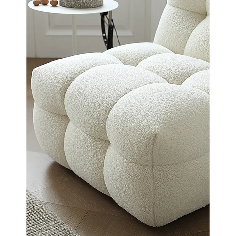 Aletheia Accent Armchair Lounge Chair White Boucle
