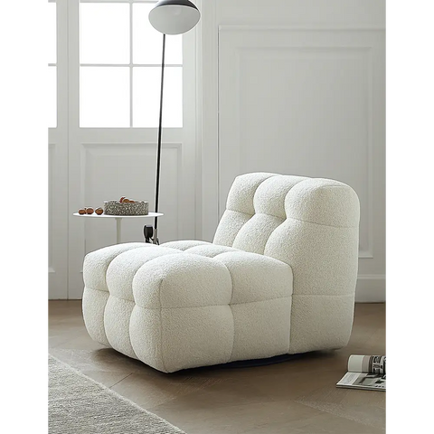 Aletheia Accent Armchair Lounge Chair White Boucle