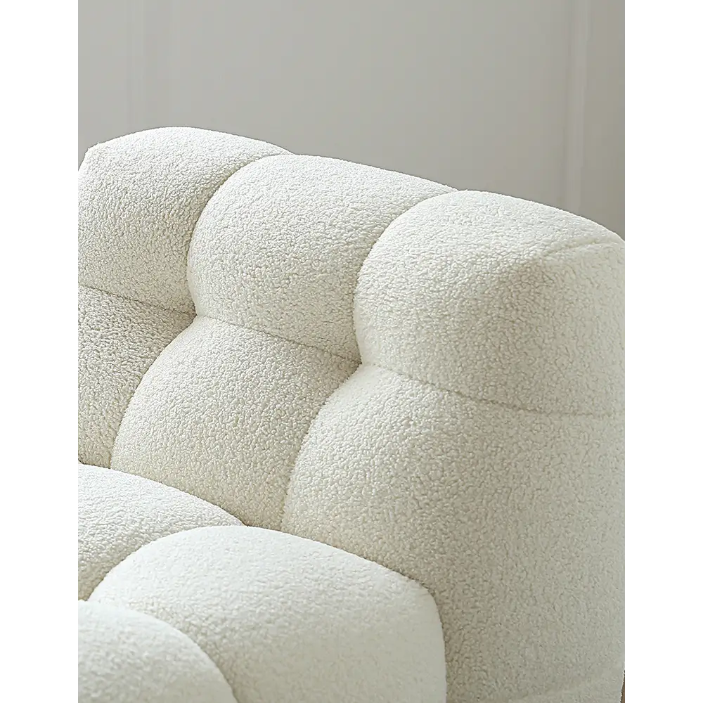 Aletheia Accent Armchair Lounge Chair White Boucle