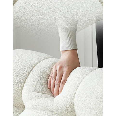 Aletheia Accent Armchair Lounge Chair White Boucle