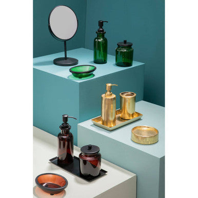 Allegra Kiara Brown Glass Soap Dispenser