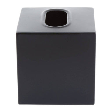 Allegra kiara tissue box in black matte finish with sleek minimalist square design for stylish tissue storage