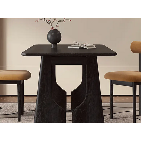 Allison Dining Table Black Solid Wood