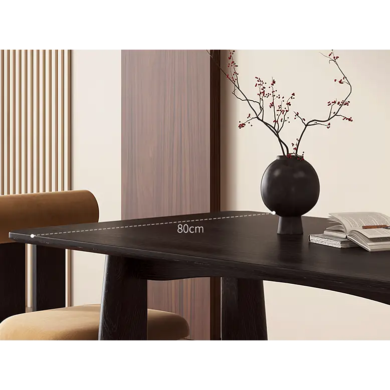 Allison Dining Table Black Solid Wood