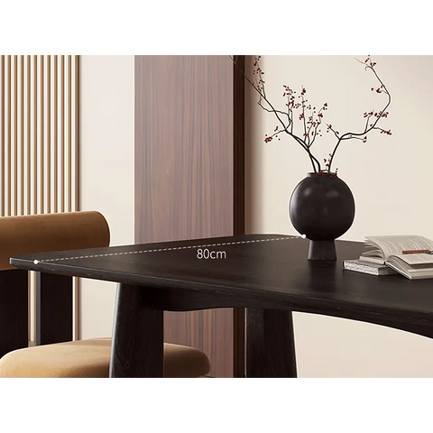 Allison Dining Table Black Solid Wood