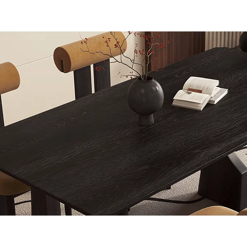 Allison Dining Table Black Solid Wood