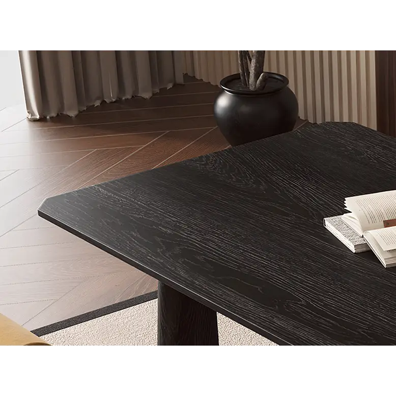 Allison Dining Table Black Solid Wood