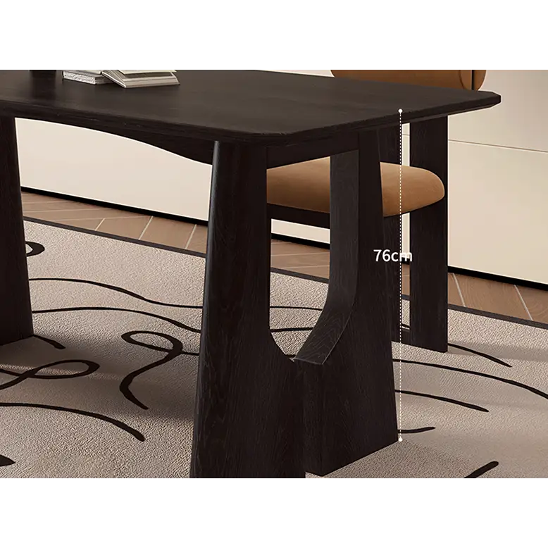 Allison Dining Table Black Solid Wood