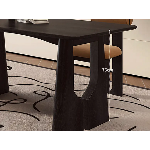 Allison Dining Table Black Solid Wood