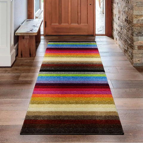 Alya Striped Multicolour Rugs | 117M - Rugs