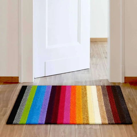 Alya Striped Multicolour Rugs | 117M - Rugs