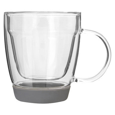 Amari Double Wall Glass Mug with Silicone Base 350ml