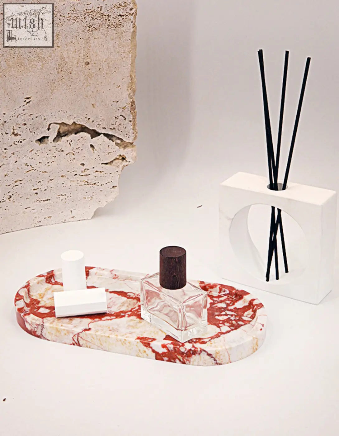 Amaryllis marble tray with red and white polished marble surface ideal for stylish serving consider offer financing