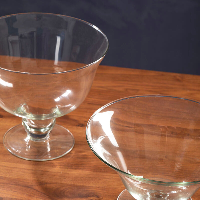 Ambra Clear Glass Footed Bowl