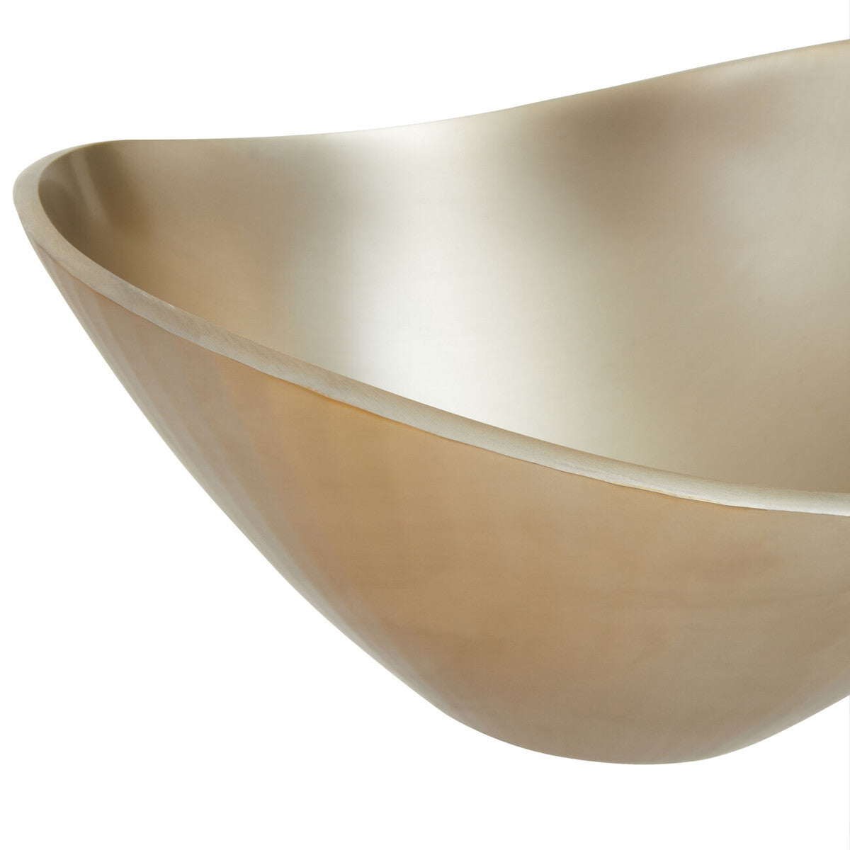 Amreli gold metal bowl is a sleek modern gold metal bowl with smooth curved design and reflective interior finish