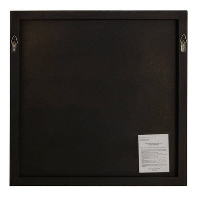 Black framed ando medium square gold finish wall mirror back with matte finish and silver hanging hooks