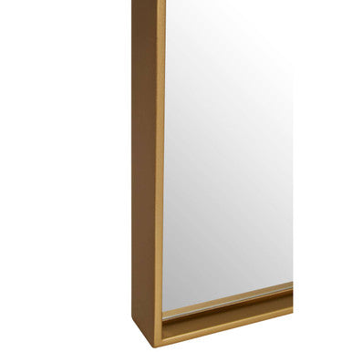 Ando medium square gold finish wall mirror with a sleek modern design and gold framed rectangular shape