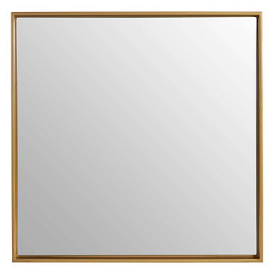 Ando medium square gold finish wall mirror with sleek gold frame perfect for stylish home decor