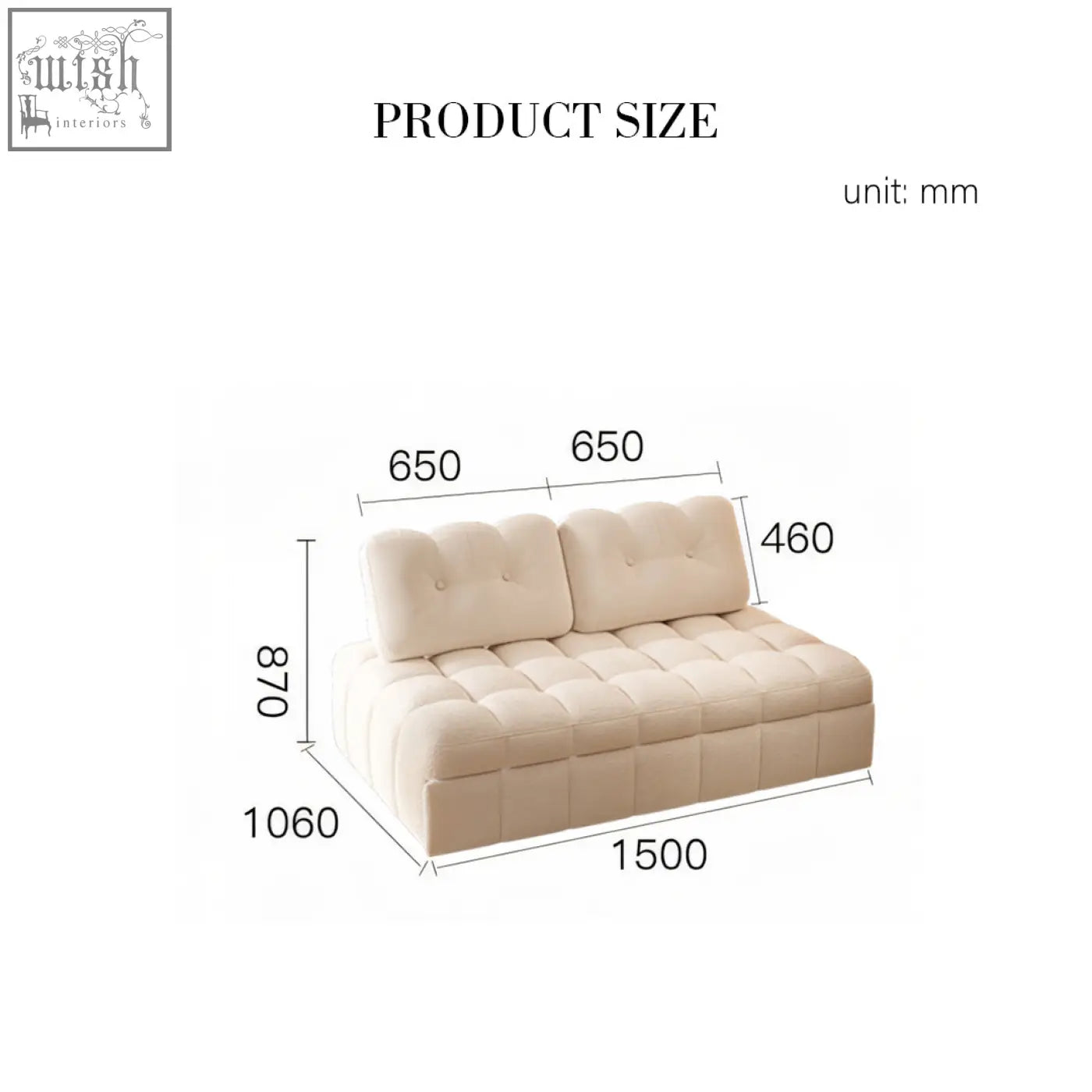 Beige tufted anika armchair single sofa bed with modern minimalist design and clean lines single sofa bed