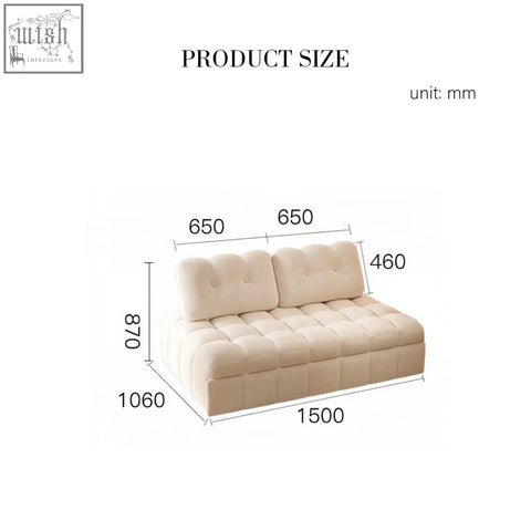 Beige tufted anika armchair single sofa bed with modern minimalist design and clean lines single sofa bed