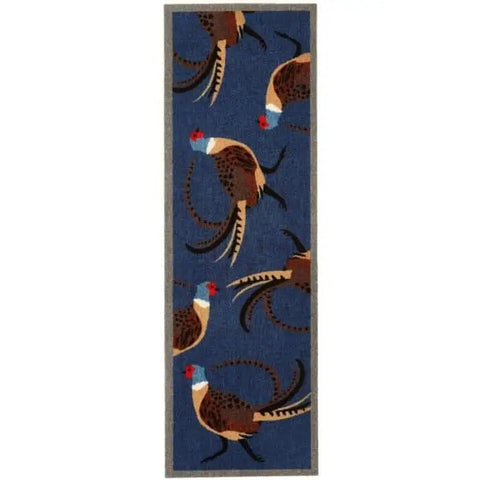 Animal-Themed Washable Mat and Runner - My Pheasant Blue / 50X150 cm - Doormat