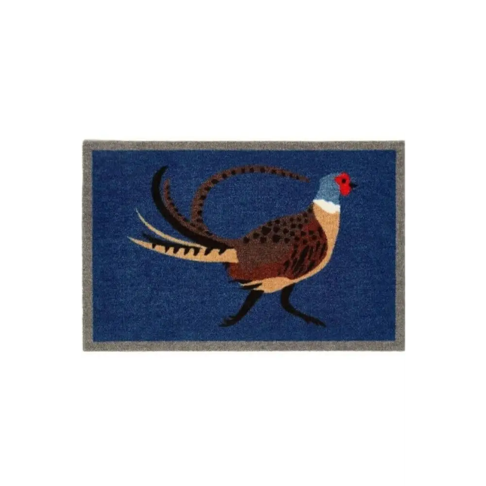Animal-Themed Washable Mat and Runner - My Pheasant Blue / 50X75 cm - Doormat