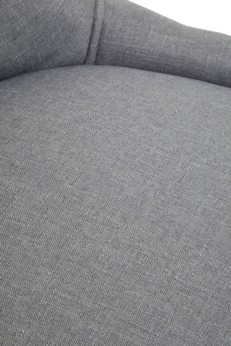 Anita grey fabric home office chair with grey fabric upholstery and sleek chrome base for modern workspaces