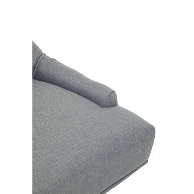 Gray textured fabric armchair cushion on anita grey fabric home office chair with chrome finish base