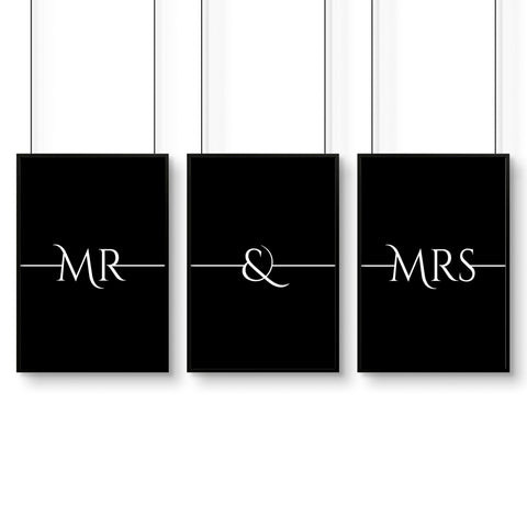 Anniversary wedding gifts | set of 3 wall art prints