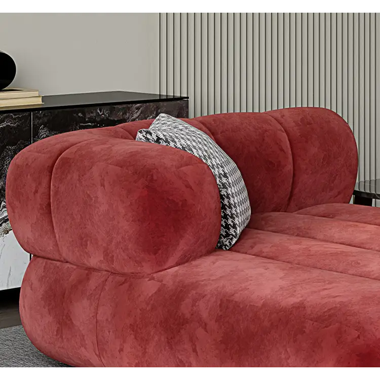 Anouk Modern Red Modular Sofa Three/ Two Seater Sofa