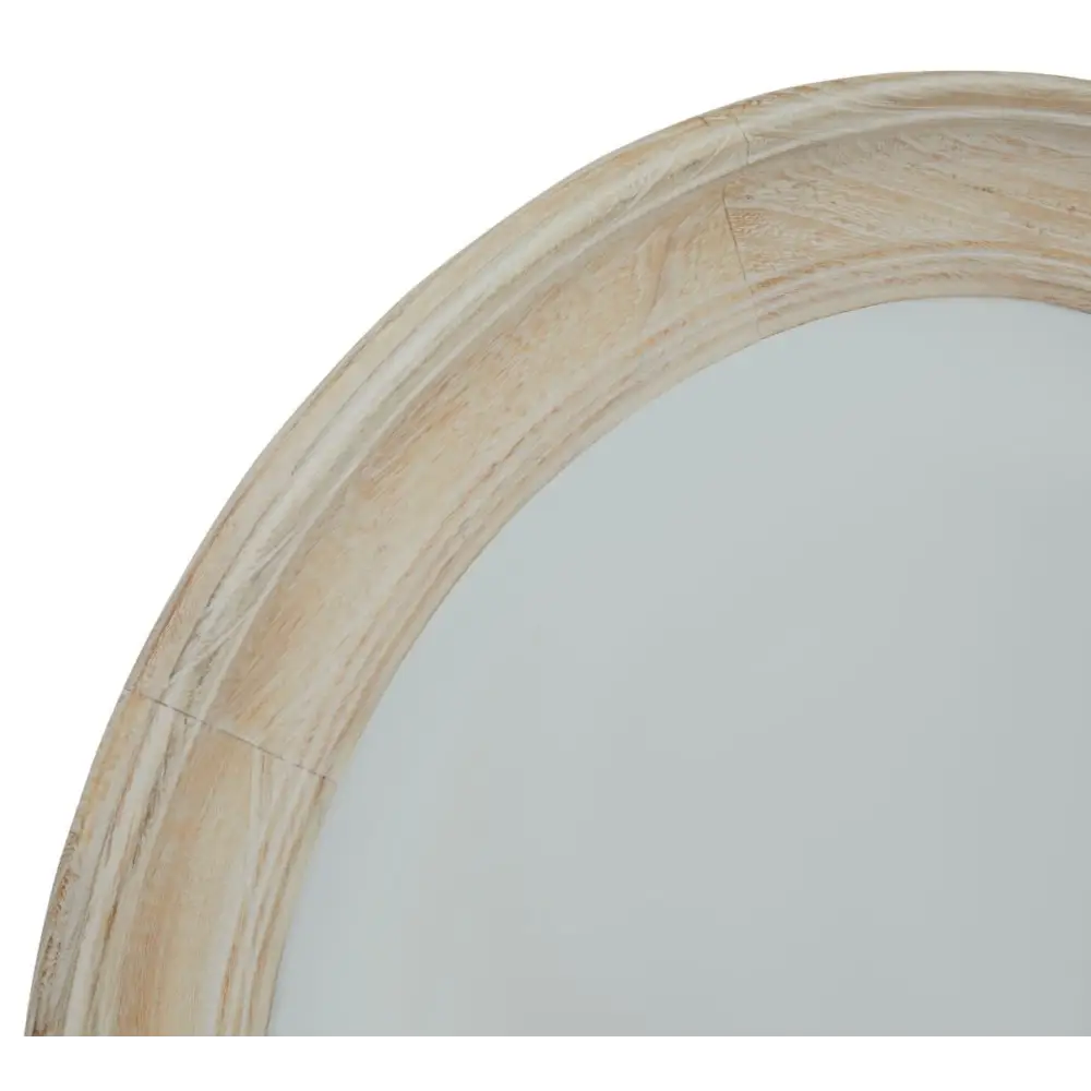 Antique White Washed Mirror - 90 cm Diameter - Mirrors