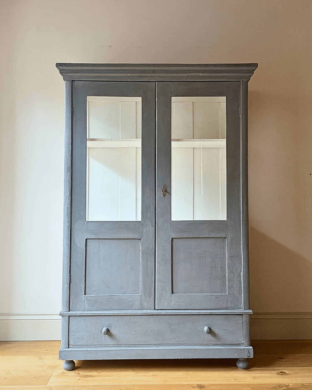 Hand Painted Victorian Display Cabinet