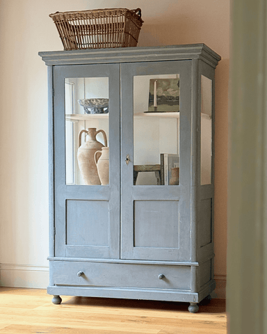 Hand Painted Victorian Display Cabinet