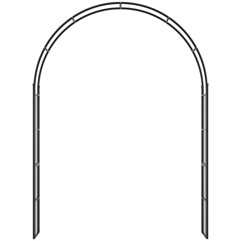 Outsunny 223cm Garden Arch Trellis, Outdoor Wedding Arbor for Ceremony for Climbing Roses, Vines and Plants